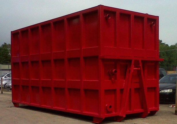 Roll-on roll-off holding tank